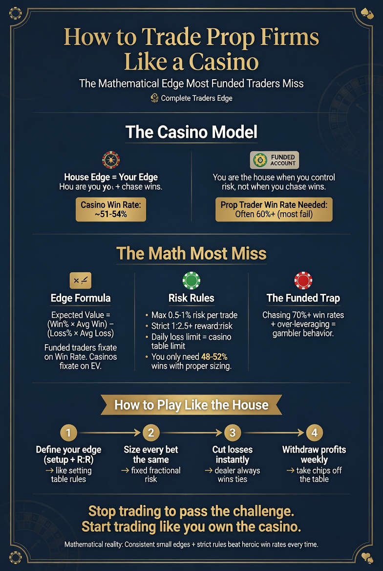 How to Trade Prop Firms Like a Casino Infographic