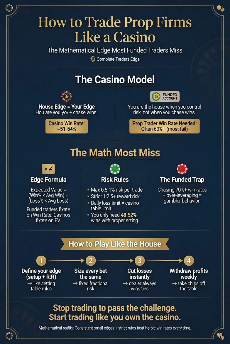 How to Trade Prop Firms Like a Casino Infographic
