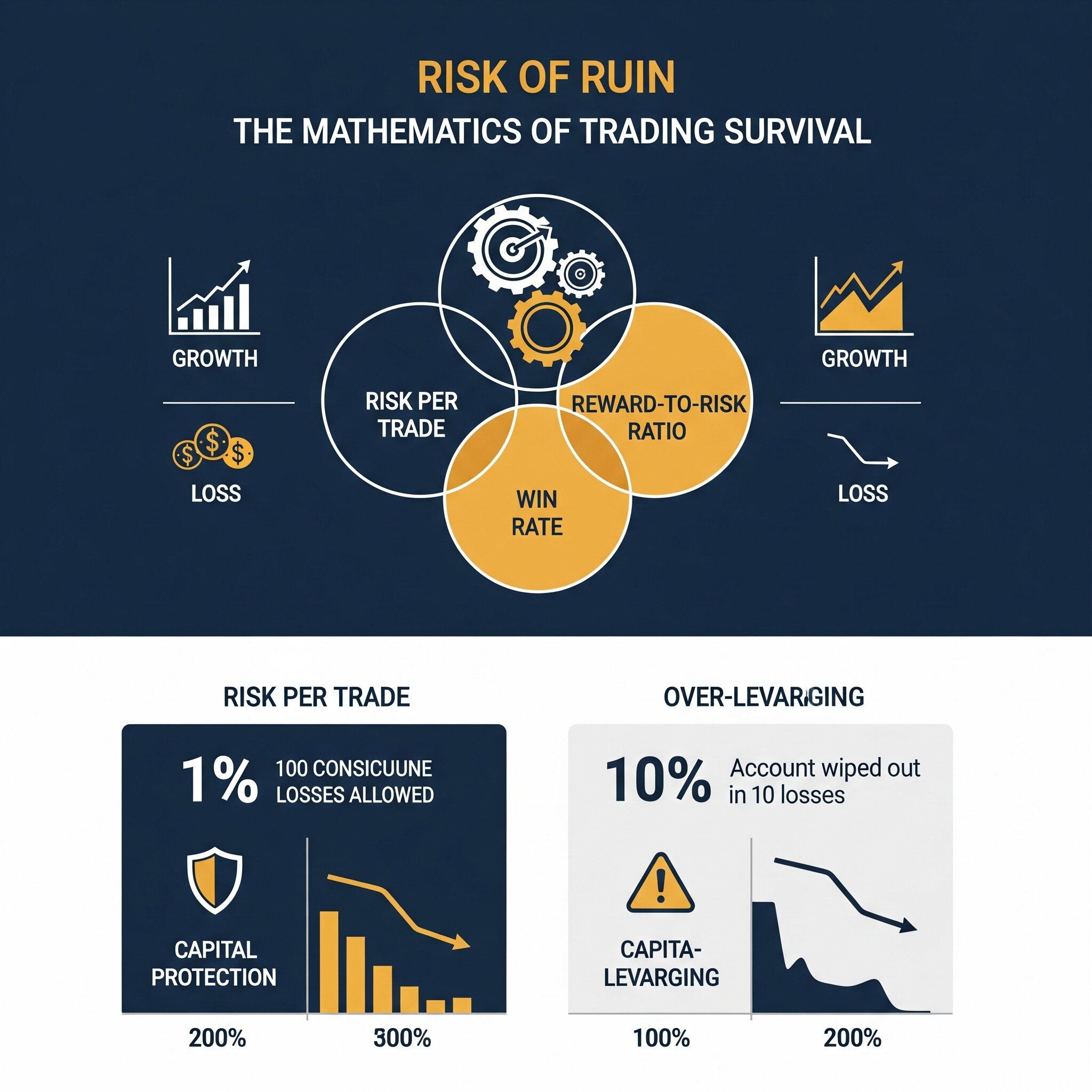 Risk of Ruin trading infographic