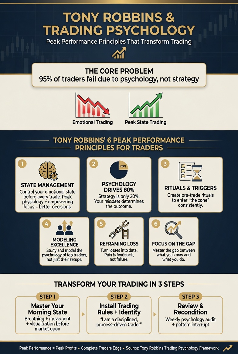 Tony Robbins and Trading Psychology Infographic
