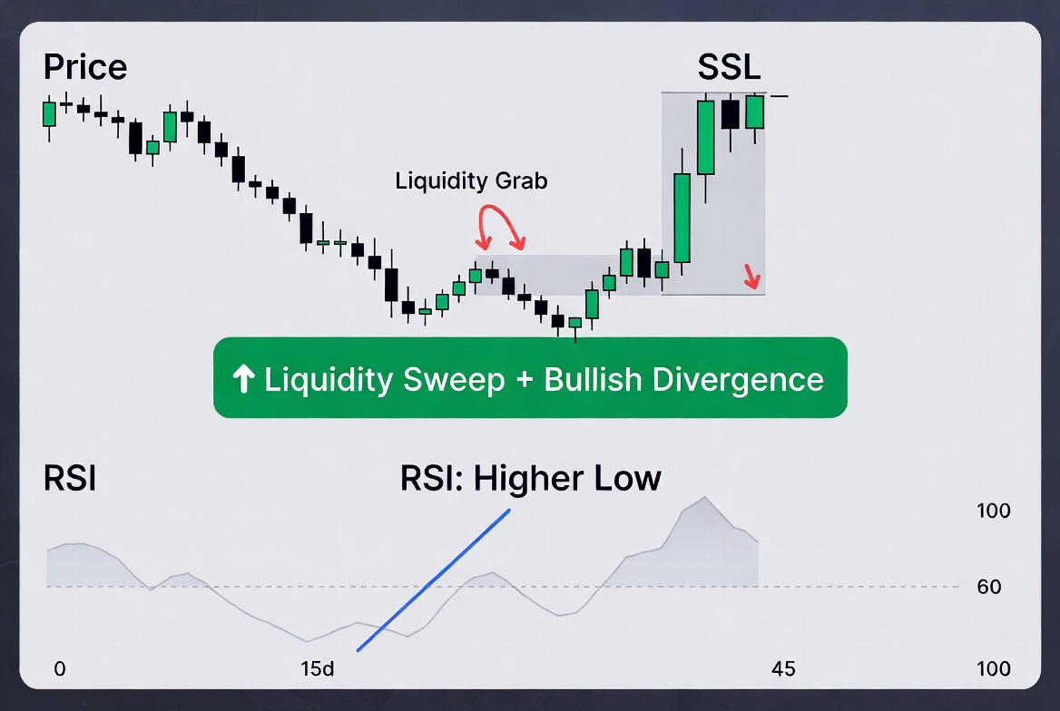 Bullish Divergence infographic