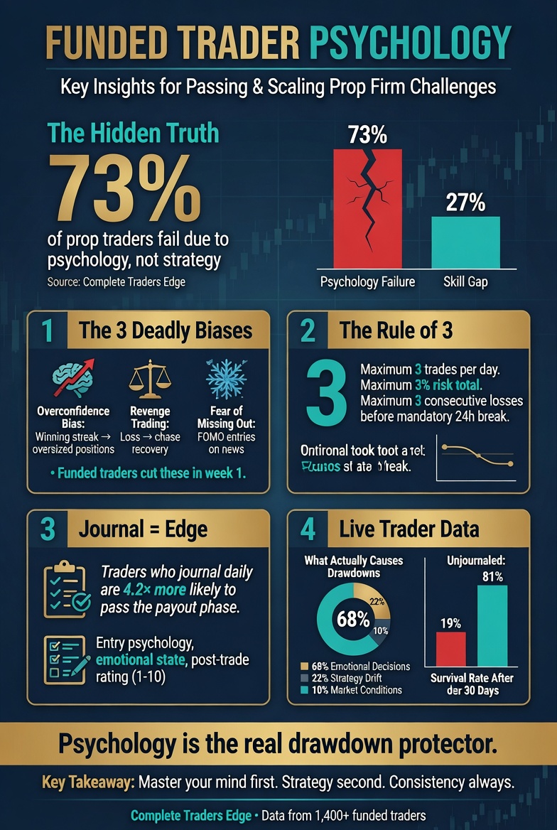 Funded Trader Psychology Infographic