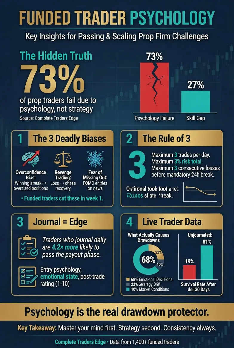 Funded Trader Psychology Infographic