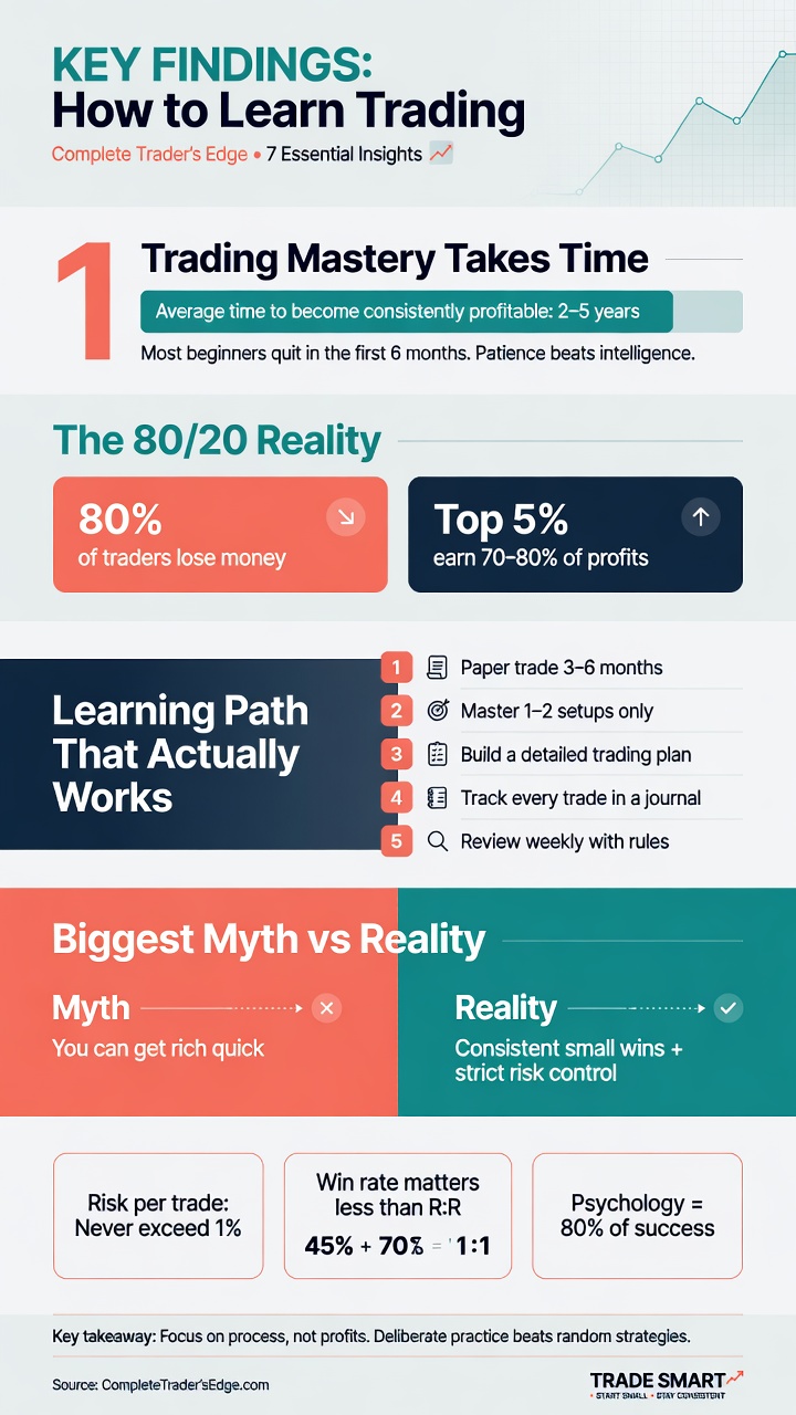 How to Learn Trading Infographic