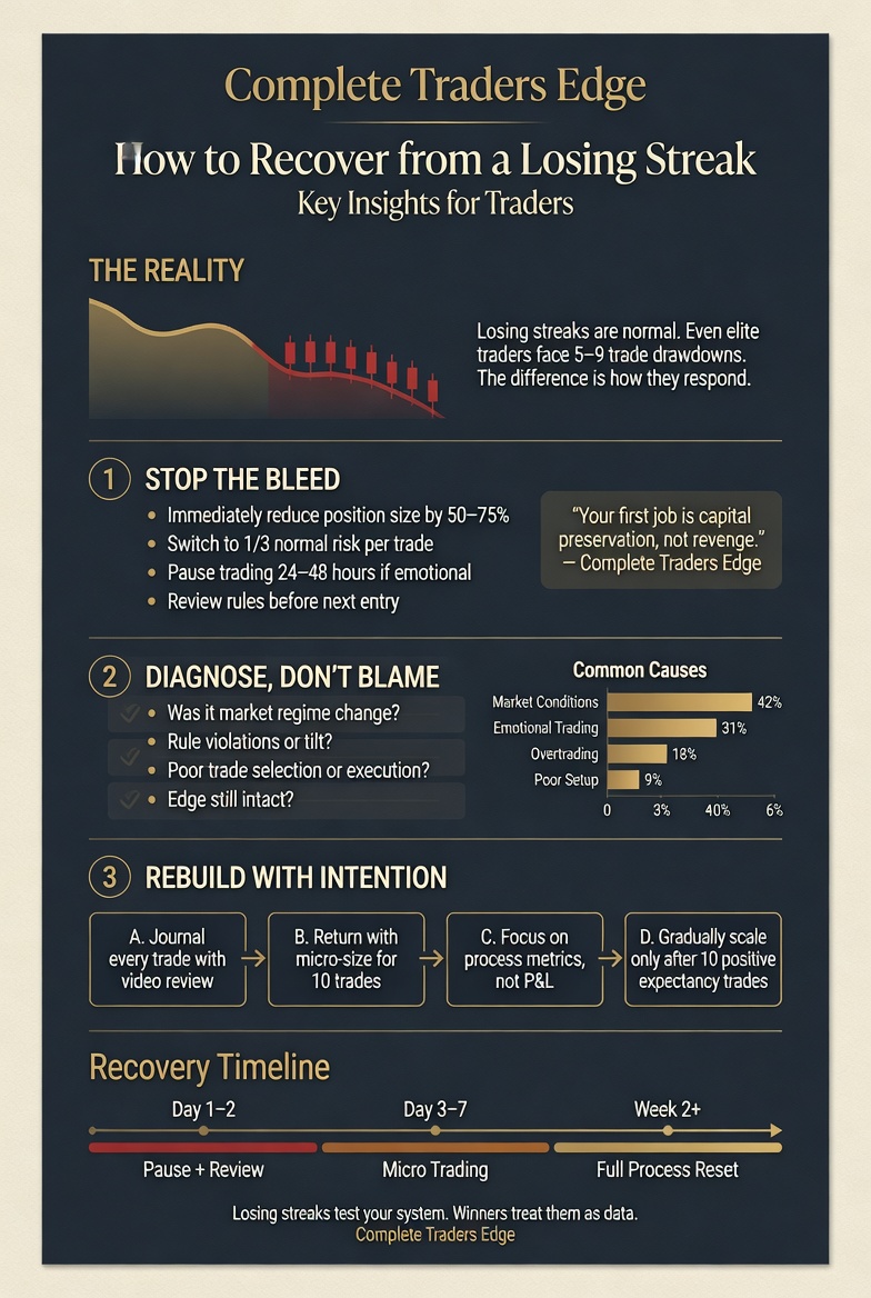 How to Recover From a Trading Losing Streak Infographic