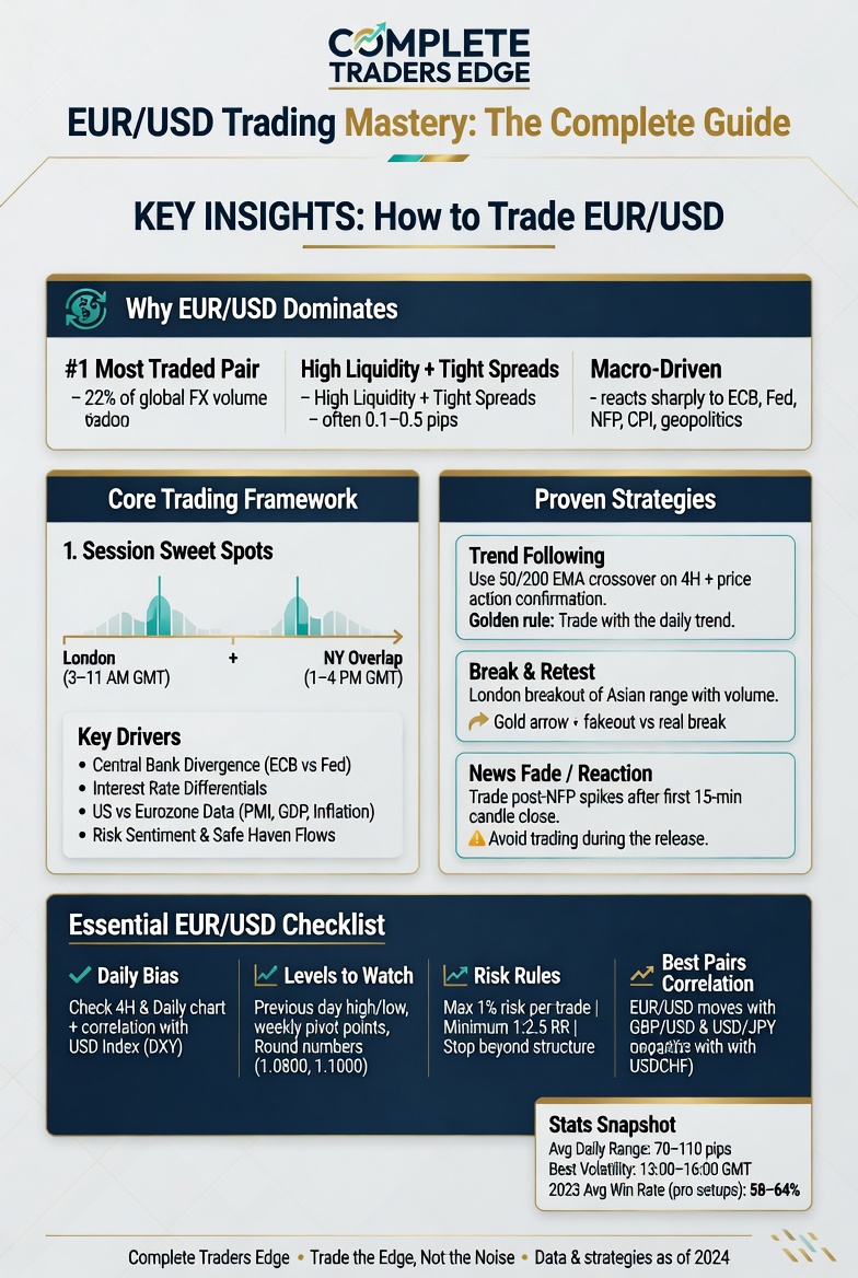 How to Trade EURUSD Infographic