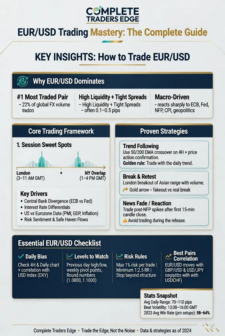 How to Trade EURUSD Infographic