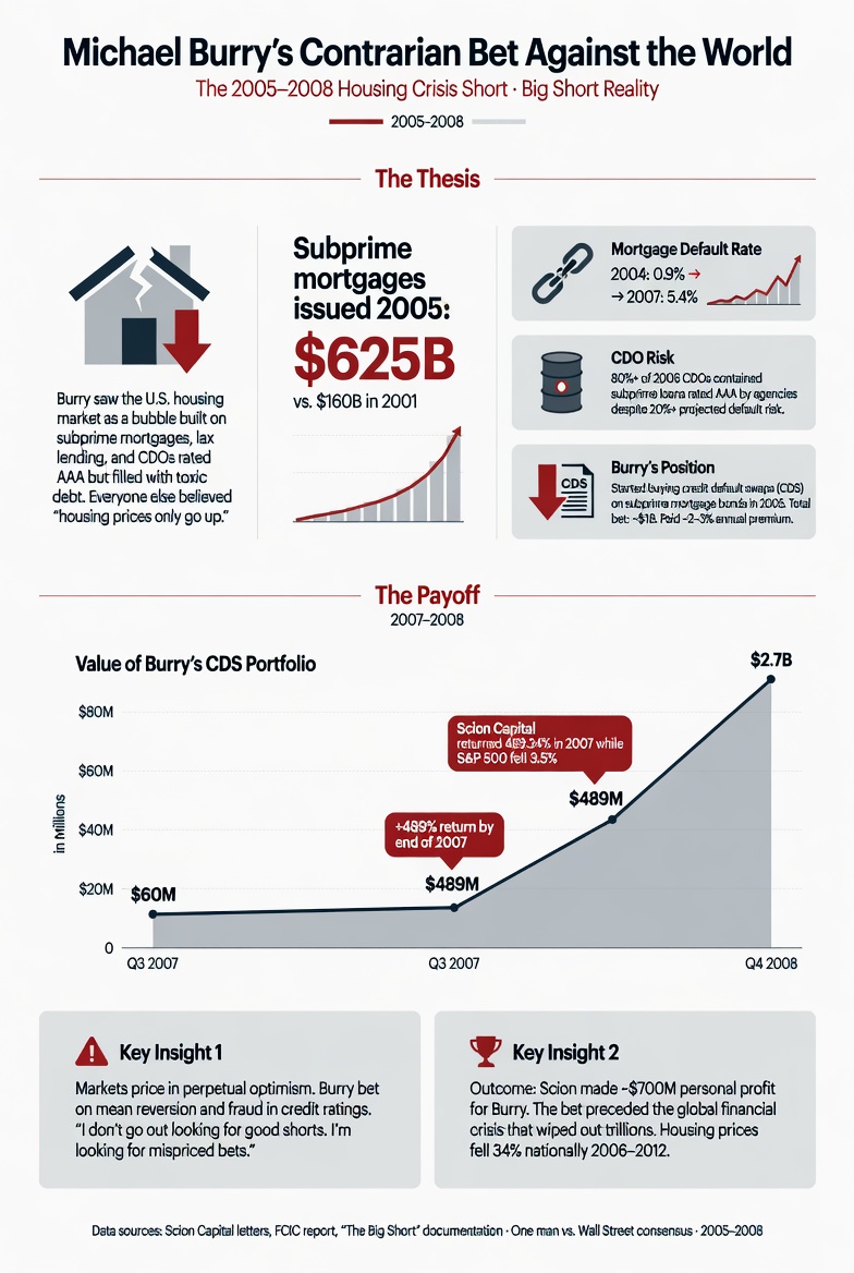 Michael Burry The Big Short Infographic