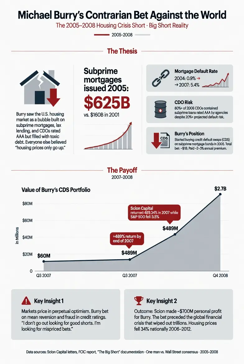 Michael Burry The Big Short Infographic