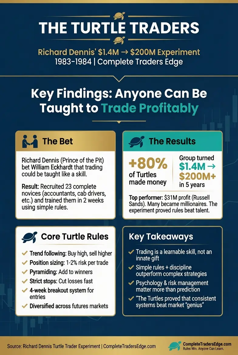 Richard Dennis The Turtle Trader Infographic