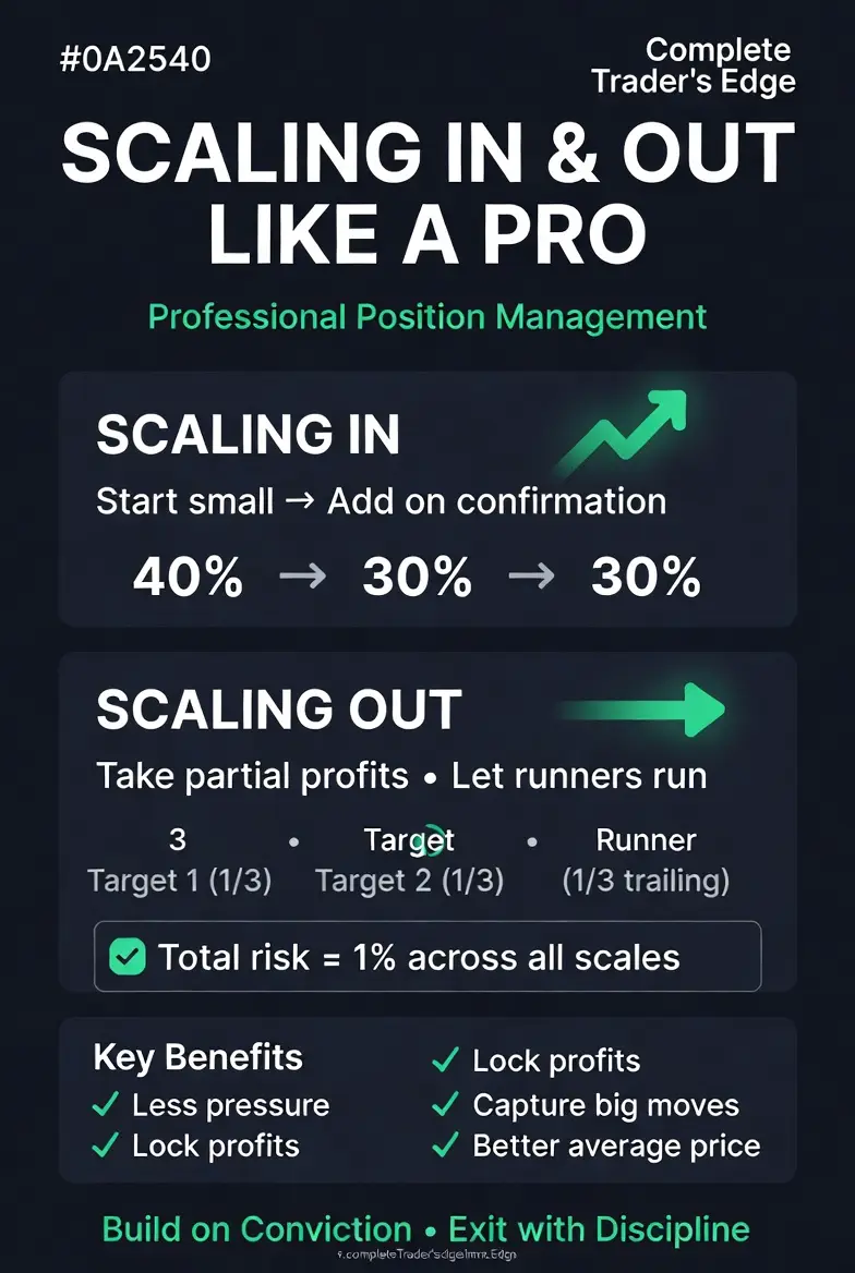 Scaling In and Out of Positions Like a Professional infographic