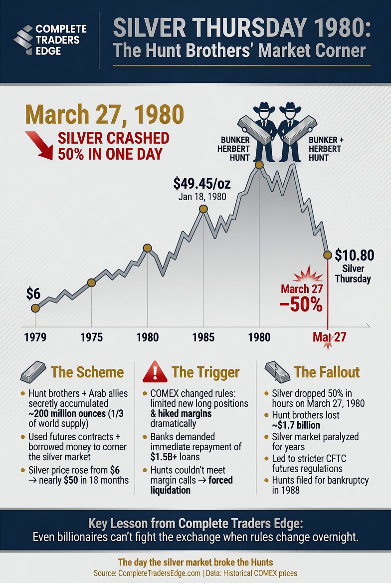 Silver Thursday 1980 Market Crash Infographic