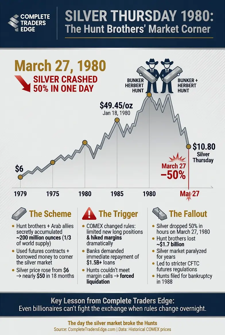 Silver Thursday 1980 Market Crash Infographic