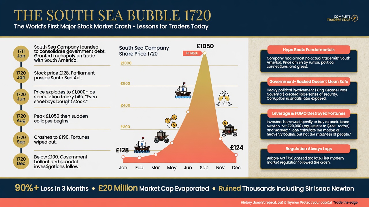 South Sea Company Bubble Infographic