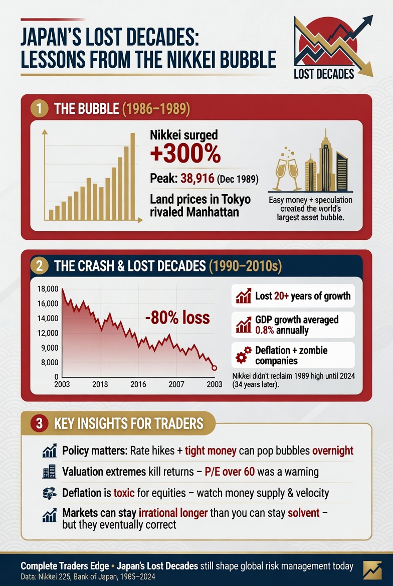 Japan’s Lost Decades market crash infographic