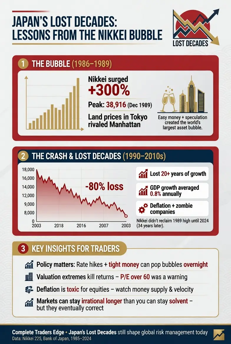 Japan’s Lost Decades market crash infographic