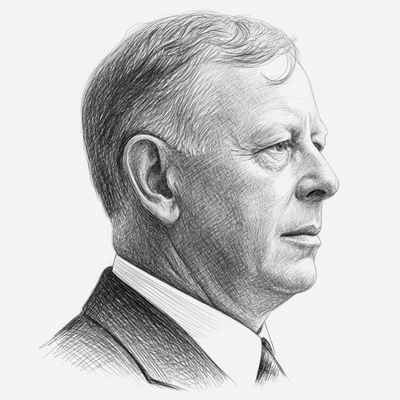 Pencil sketch of Jesse Livermore