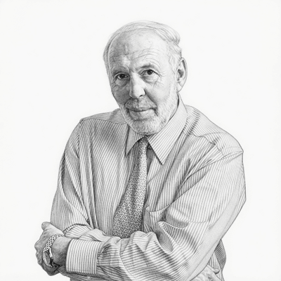 Pencil sketch of Jim Simons