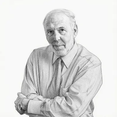 Pencil sketch of Jim Simons