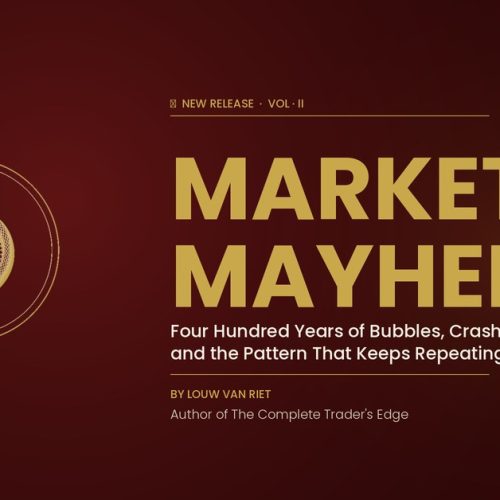 Market Mayhem book by Louw van Riet — Four Hundred Years of Bubbles, Crashes, and the Pattern That Keeps Repeating