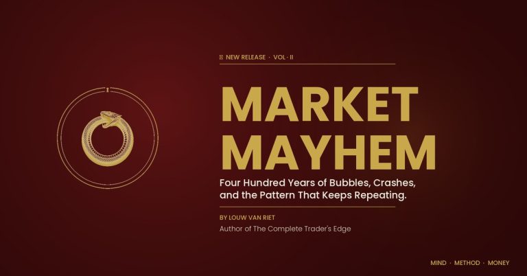 Market Mayhem book by Louw van Riet — Four Hundred Years of Bubbles, Crashes, and the Pattern That Keeps Repeating