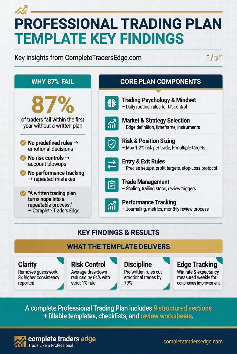 Professional Trading Plan Template Infographic