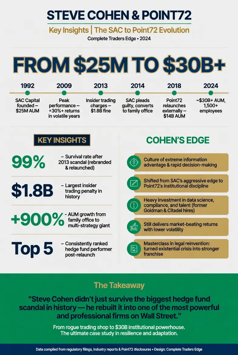 Steve Cohen Trader Infographic