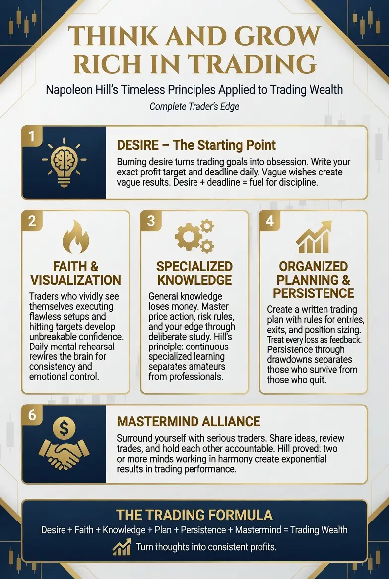 Think and Grow Rich in Trading Infographic