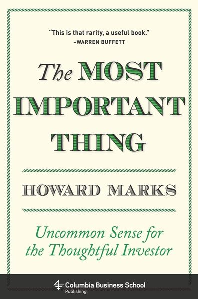 The Most Important Thing by Howard Marks book cover
