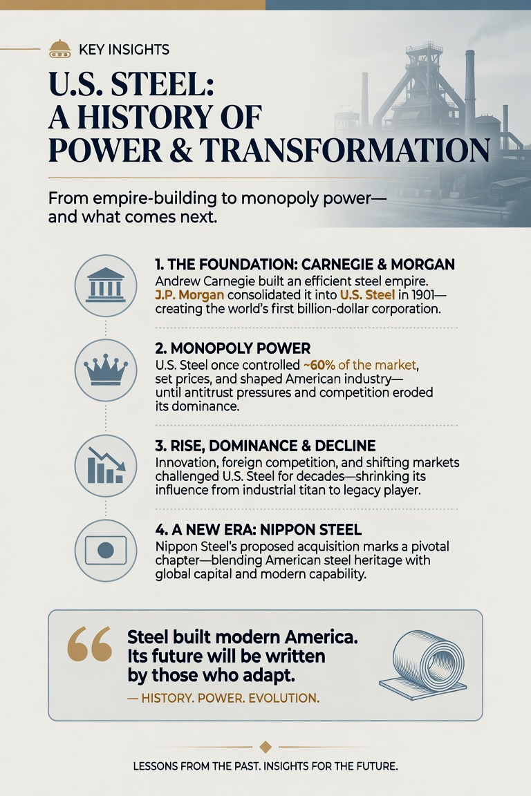 United States Steel company review infographic