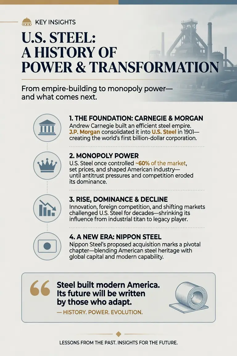 United States Steel company review infographic