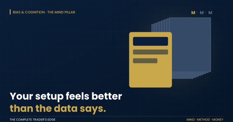 Base rate neglect: one shiny setup card hiding a tall stack of data cards