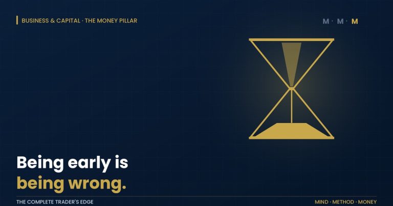 Being early is being wrong: hourglass with the sand nearly out