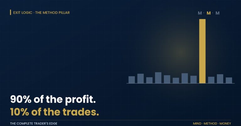 Fat tails in trading: one enormous winning trade towering over many small ones