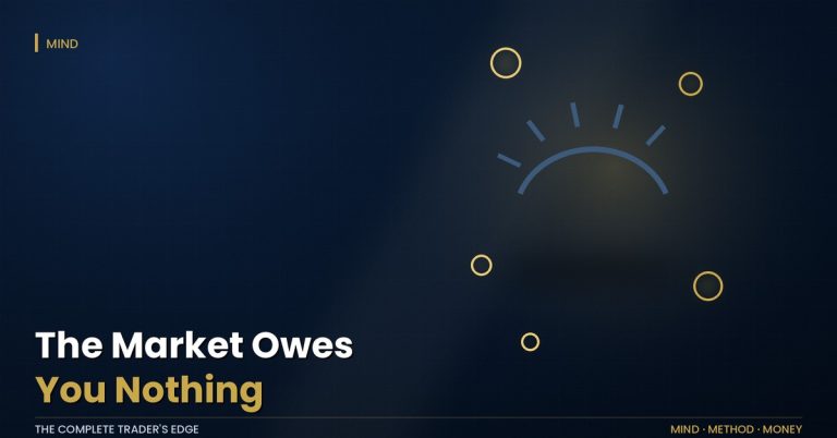 The market owes you nothing: an open hand with gold coins falling past it, none landing