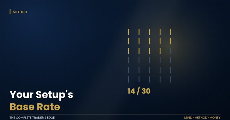 Setup base rate: thirty tally marks with fourteen filled gold, labelled 14 of 30