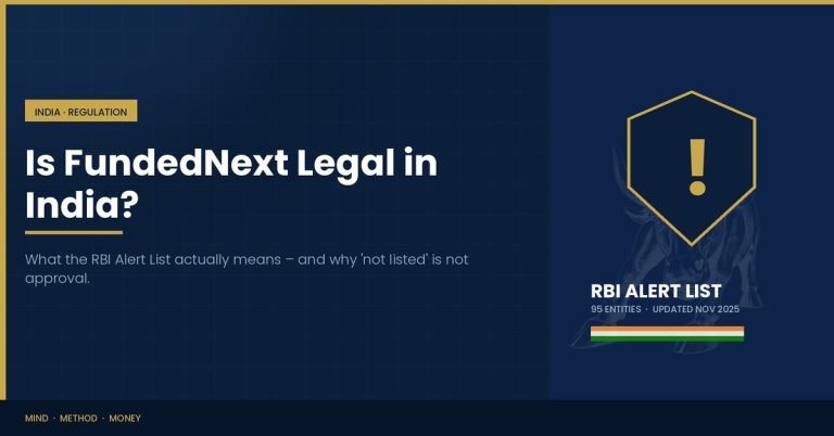 Is FundedNext legal in India and what the RBI Alert List actually means