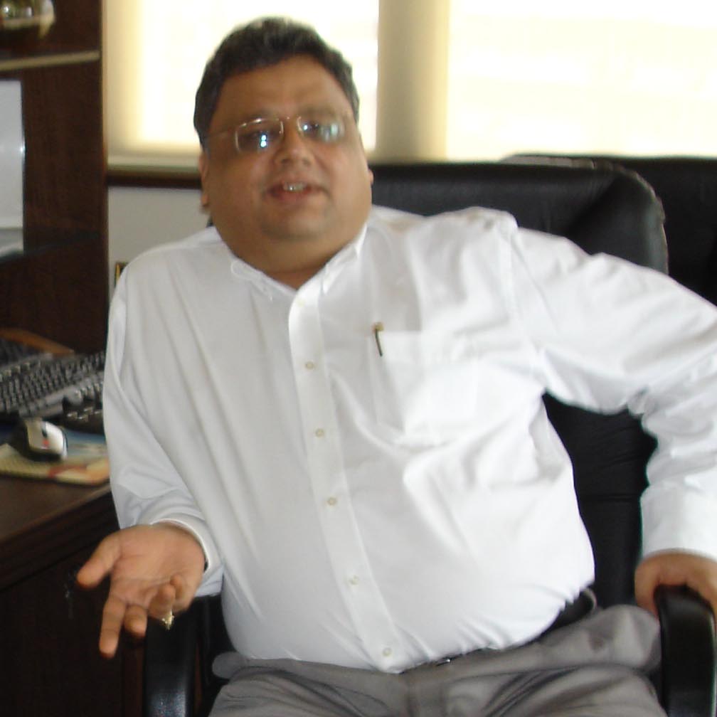 Rakesh Jhunjhunwala in his office, where he ran the Rare Enterprises portfolio