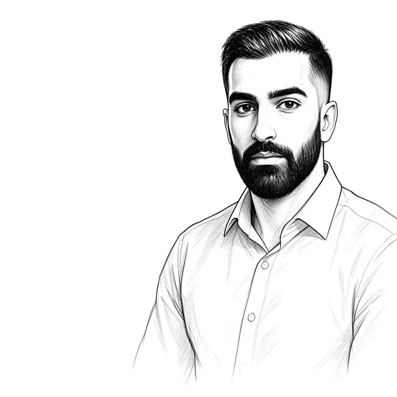 Pencil sketch of Amrit Sall
