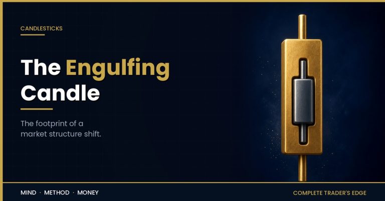 The engulfing candle: a large gold candle swallowing the smaller candle before it
