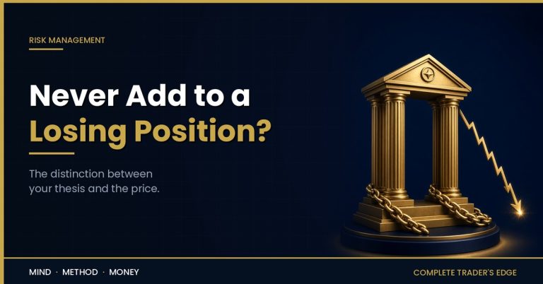 Never add to a losing position: a gold classical column under pressure