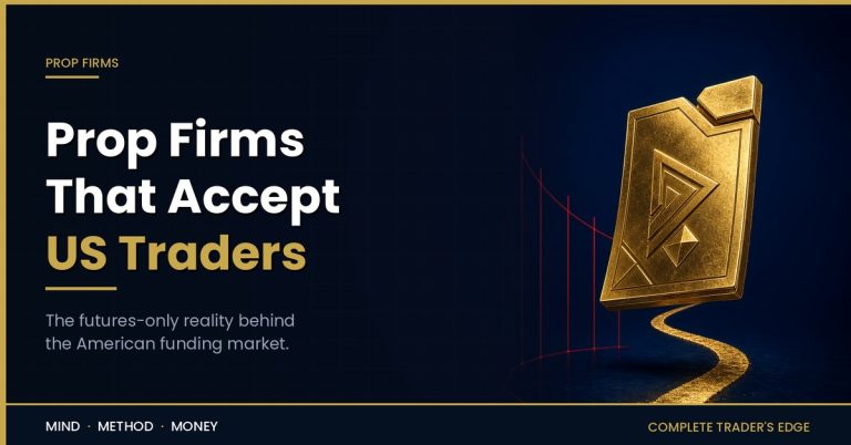 Prop firms that accept US traders: a gold futures ticket marking the futures-only route