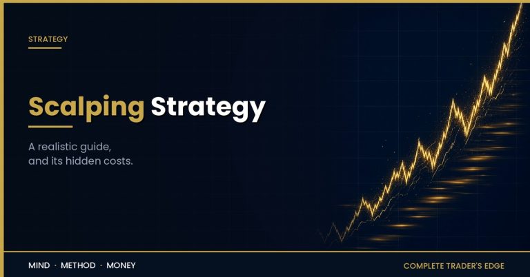 Scalping strategy: a steep gold staircase of small rapid price steps