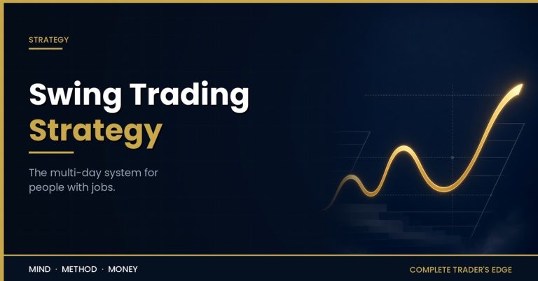 Swing trading strategy: a gold multi-day price swing rising across the frame
