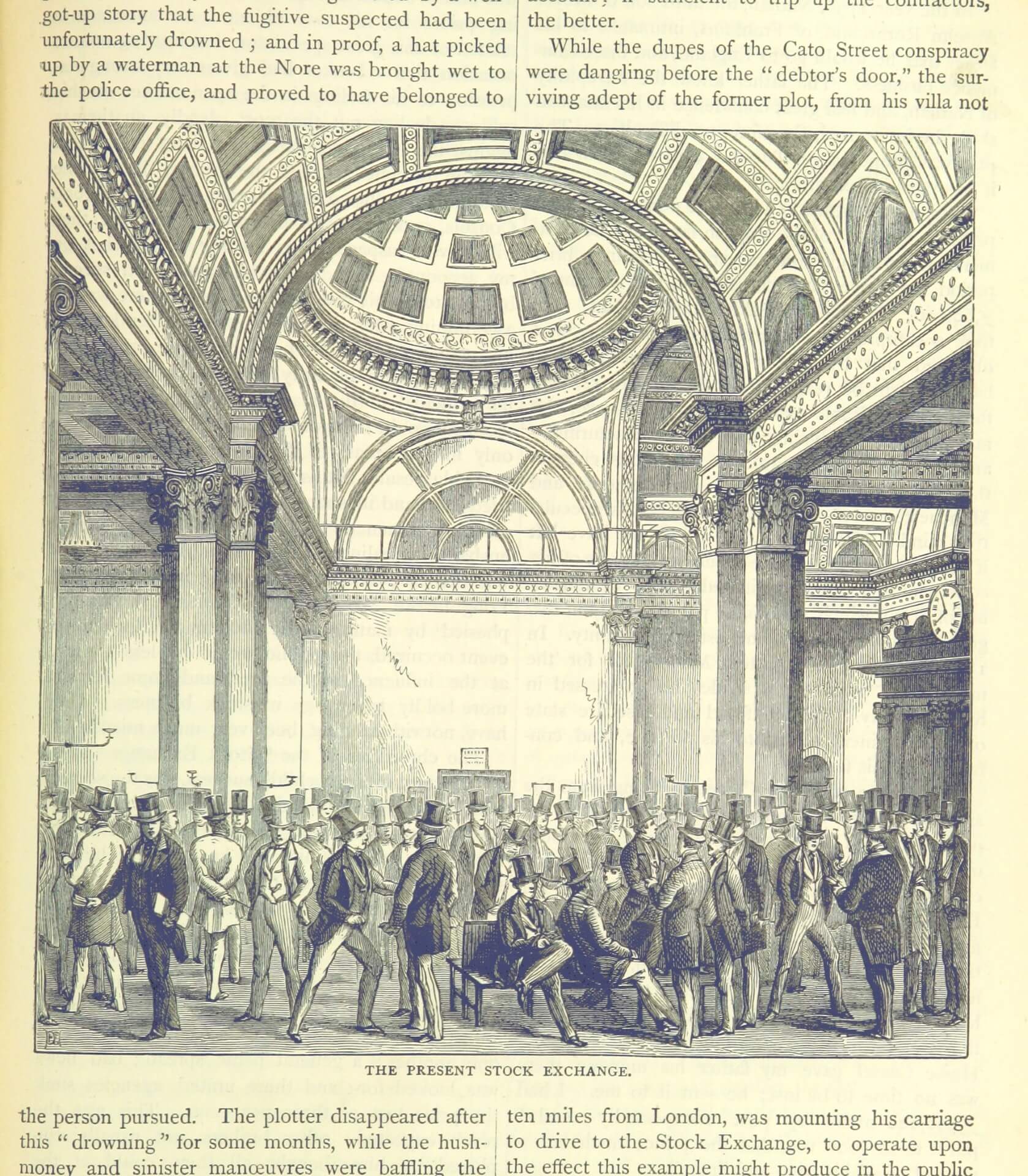 The London Stock Exchange as it stood in 1887, engraving from Walter Thornbury's Old and New London