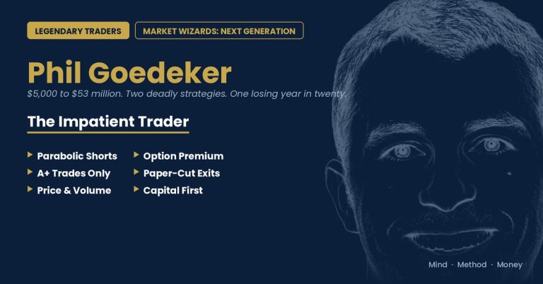 Phil Goedeker, the trader from Market Wizards: The Next Generation who turned $5,000 into $53 million, Complete Trader's Edge profile