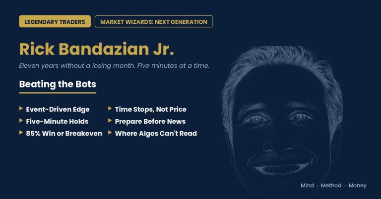 Rick Bandazian Jr., the event-driven trader from Market Wizards: The Next Generation with no losing month in eleven years, Complete Trader's Edge profile