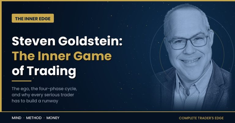 Portrait sketch of trading performance coach Steven Goldstein for The Inner Edge article on the inner game of trading
